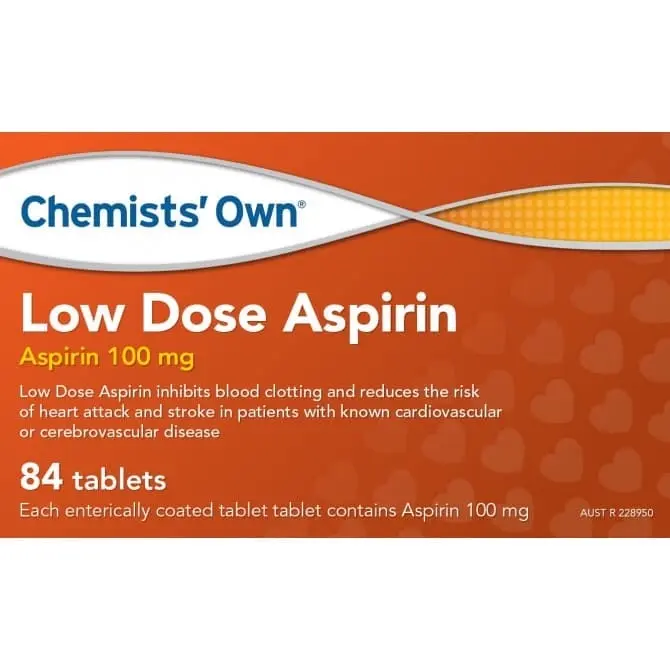 Chemists' Own Low Dose Aspirin 84 Tablets (Generic of Cartia)