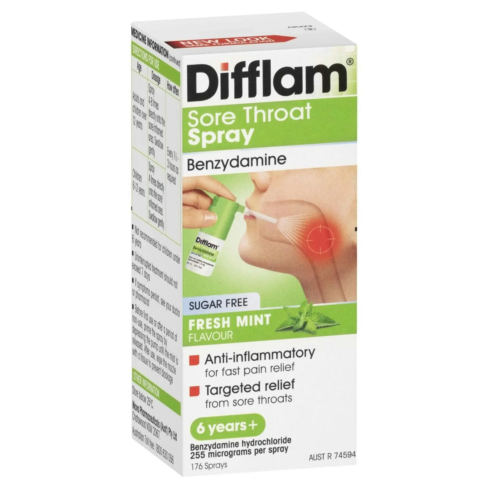 Difflam Sore Throat Spray 176 Sprays 30ml