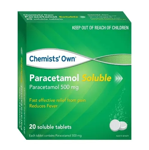 Chemists' Own Paracetamol 500mg Soluble 20 Tablets (Generic of Panadol)