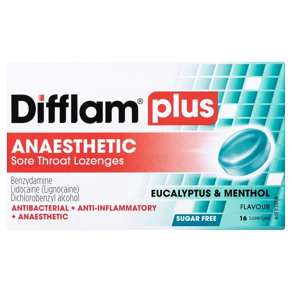 Difflam PLUS Menthol And Eucalyptus 16 Lozenges