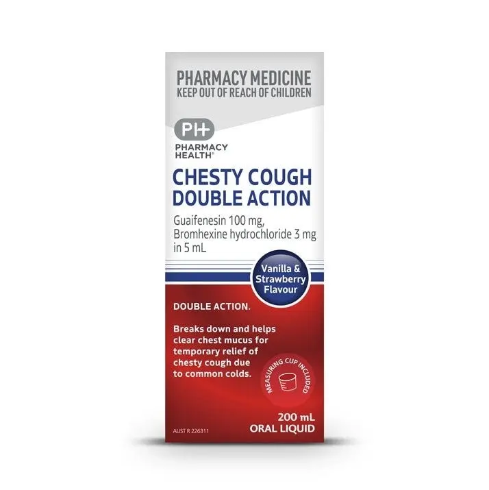 Pharmacy Health CHESTY COUGH DOUBLE ACTION 200ML