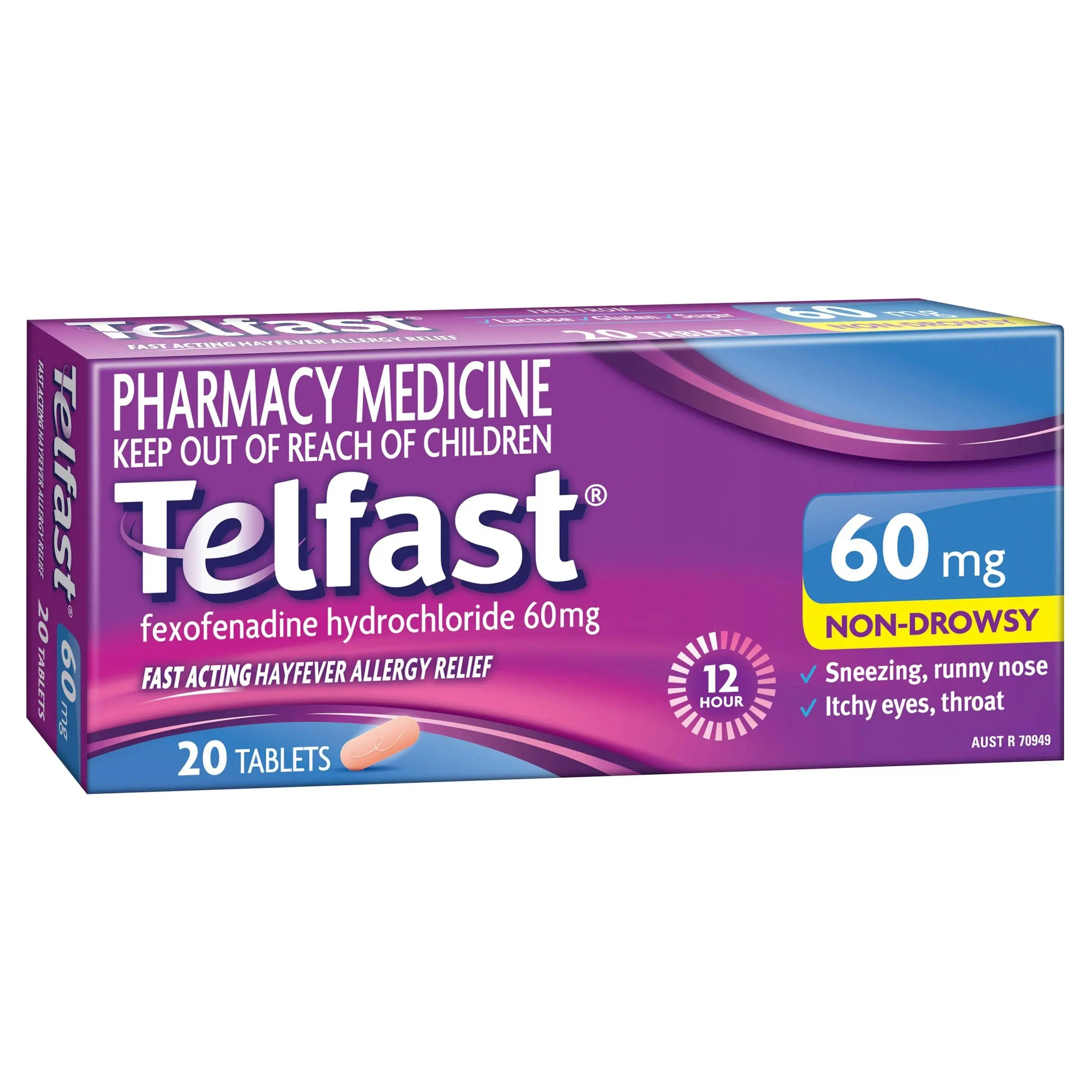 Telfast 60mg 20 Tablets