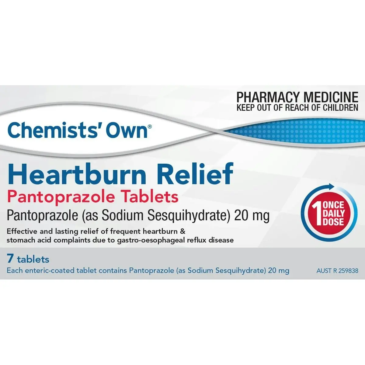 Chemists' Own Pantoprazole H/burn Rlf 20mg 7 Tablets