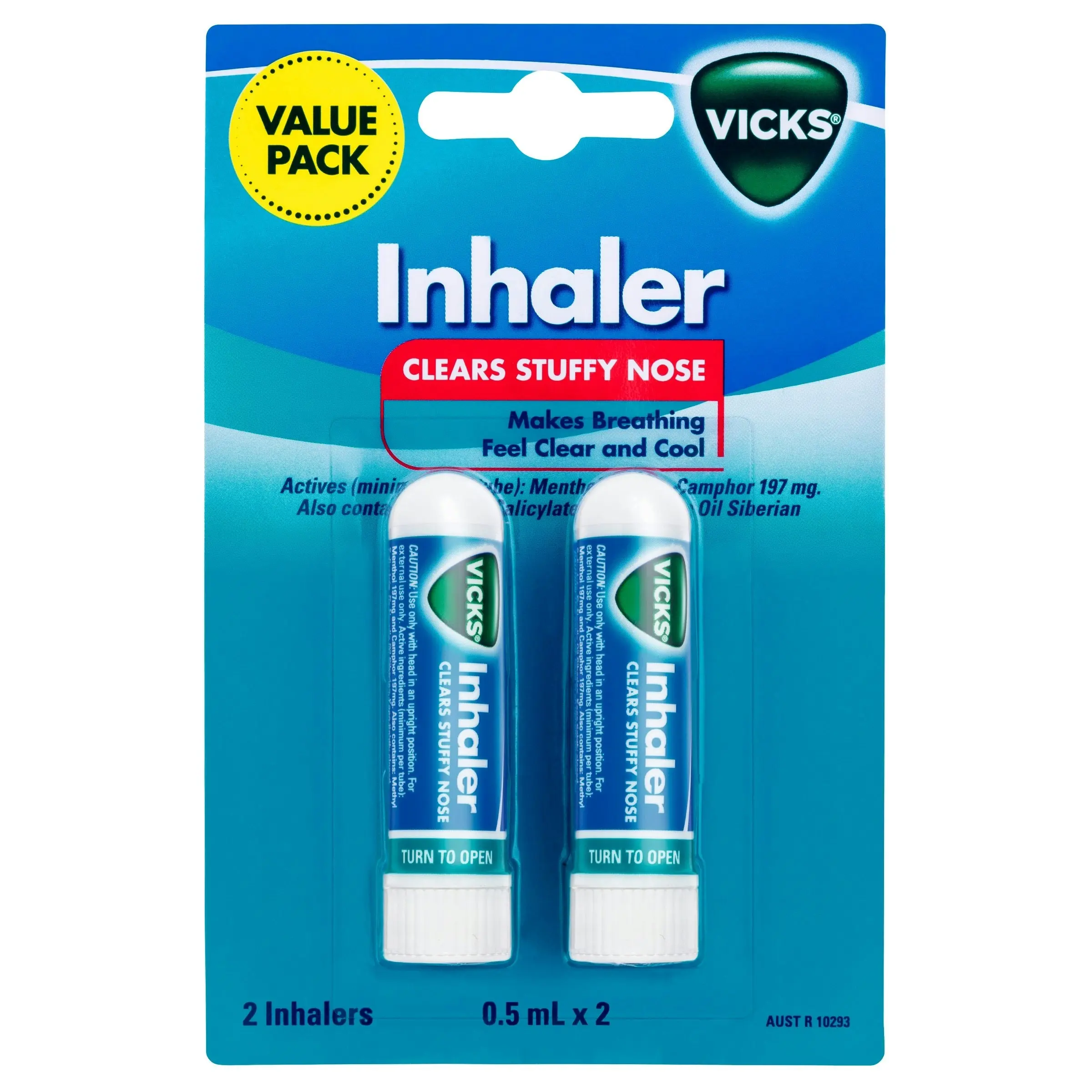 Vicks Inhaler Nasal Decongestant 2 Pack