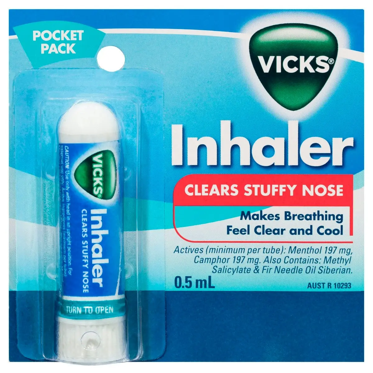 Vicks Nasal Decongestant Inhaler 0.5mL