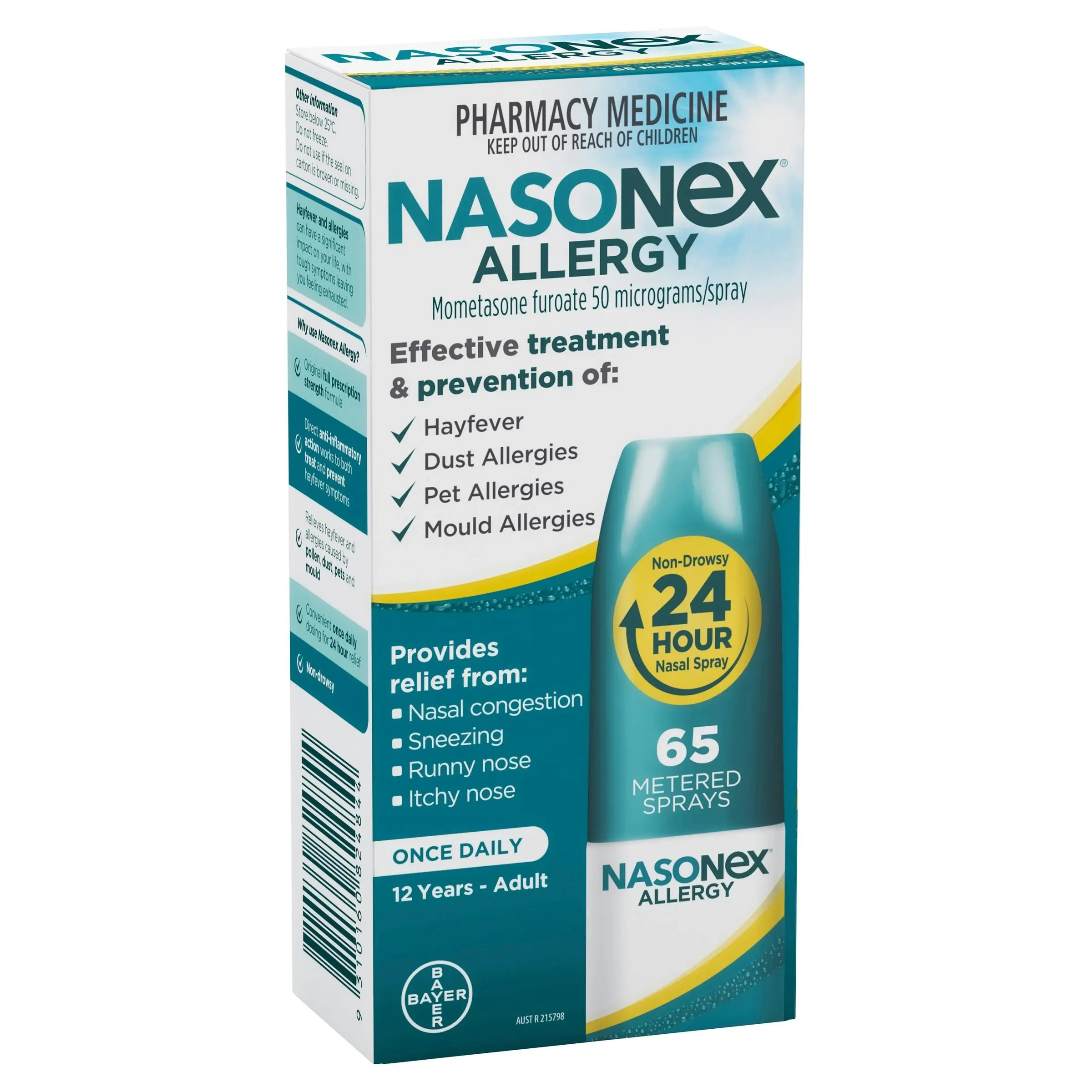 Nasonex Allergy Non-Drowsy 24 Hour Nasal Spray 65 Sprays