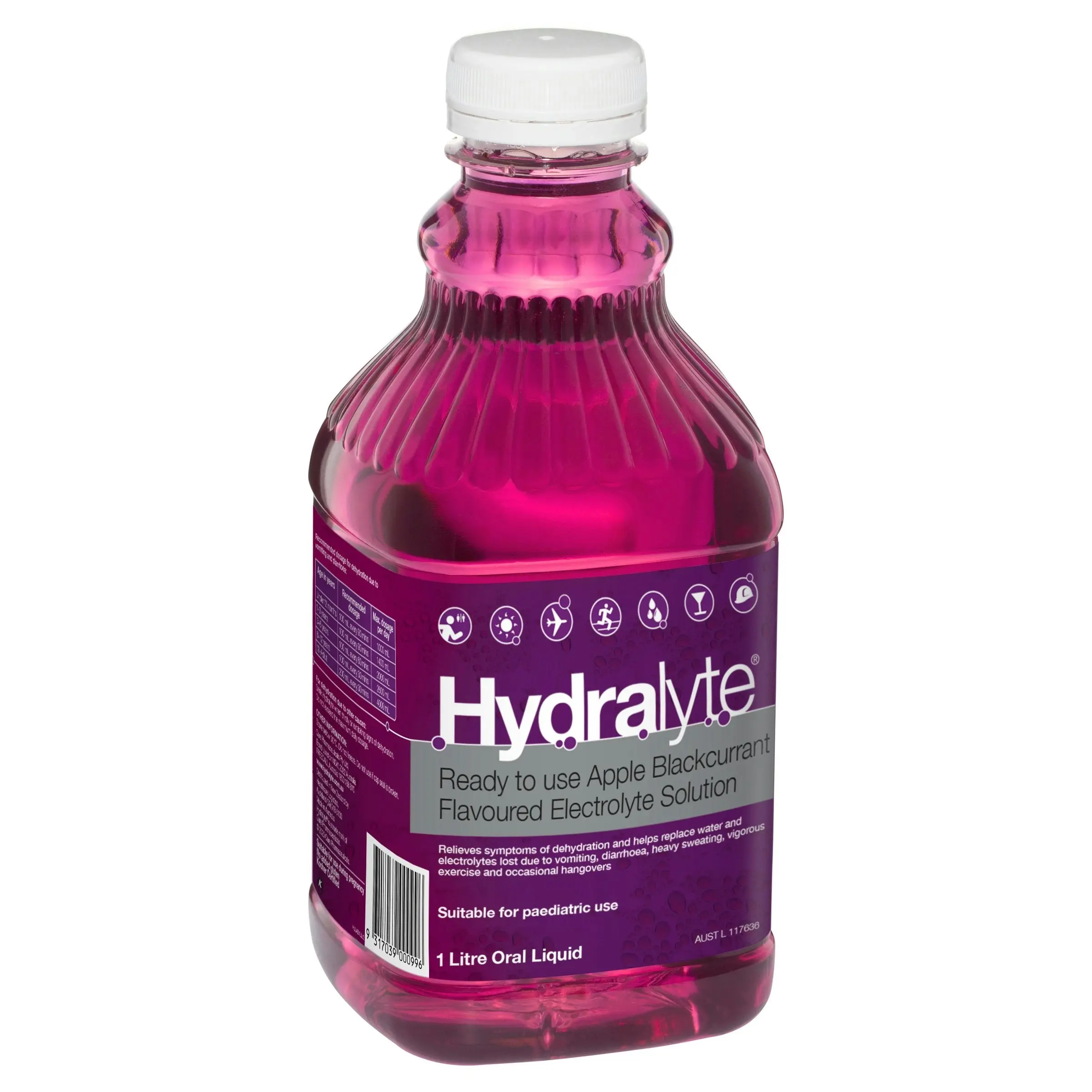 Hydralyte Liquid Apple Blackcurrant 1 Litre