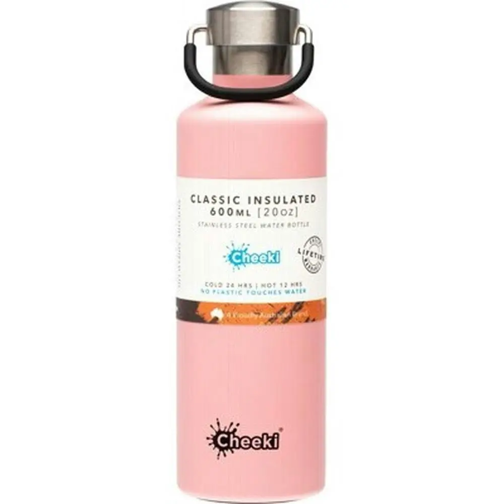 Cheeki Stainless Steel Bottle Insulated - Pink 600ml