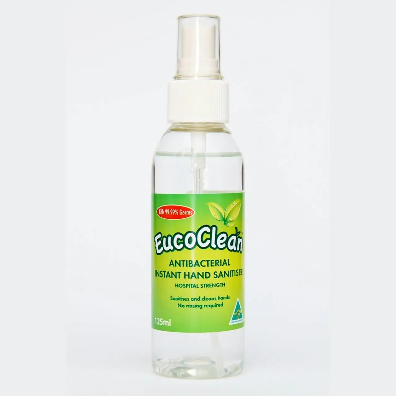 EucoClean Antibacterial Hand Sanitiser Instant - Hospital Strength 125ml