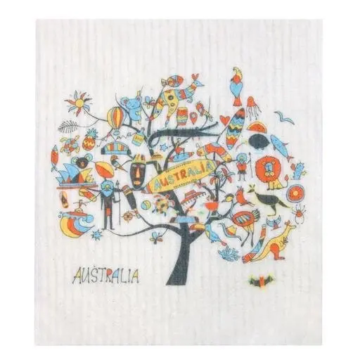 RetroKitchen 100% Biodegradable Dishcloth Australia Tree 1