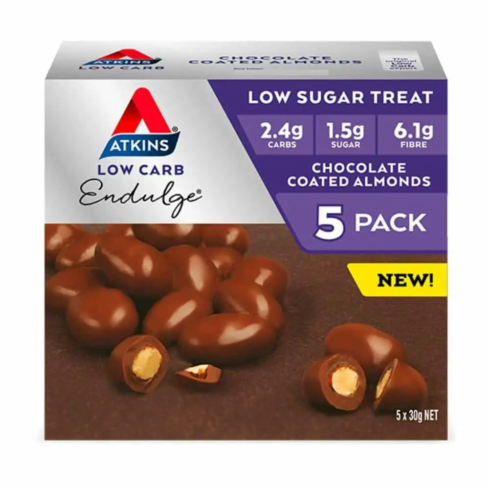 Atkins Low Carb Endulge Chocolate Coated Almonds 5 X 30g