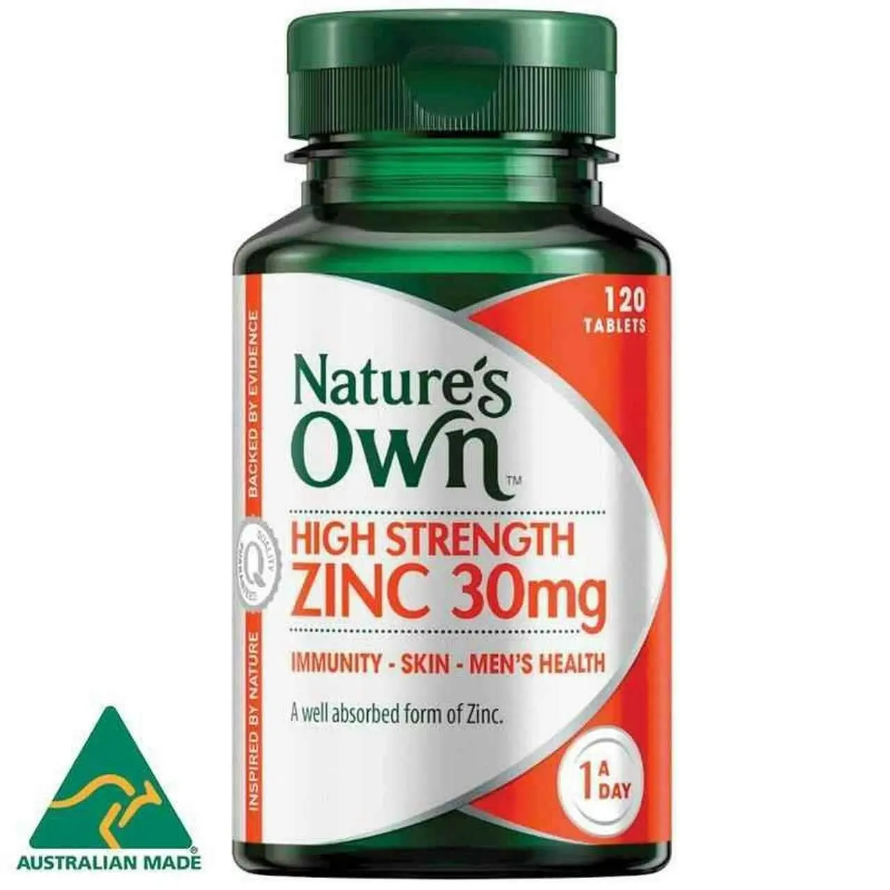 Nature's Own High Strength Zinc 30mg 120 Tablets