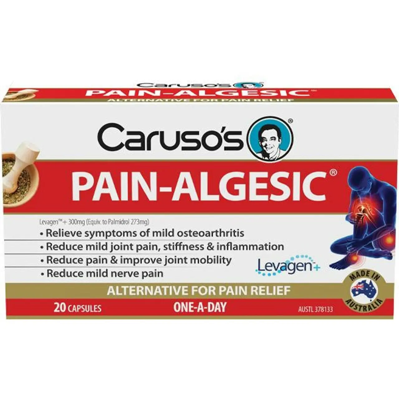 Caruso's Natural Health Painalgesic for Joints 20 Capsules