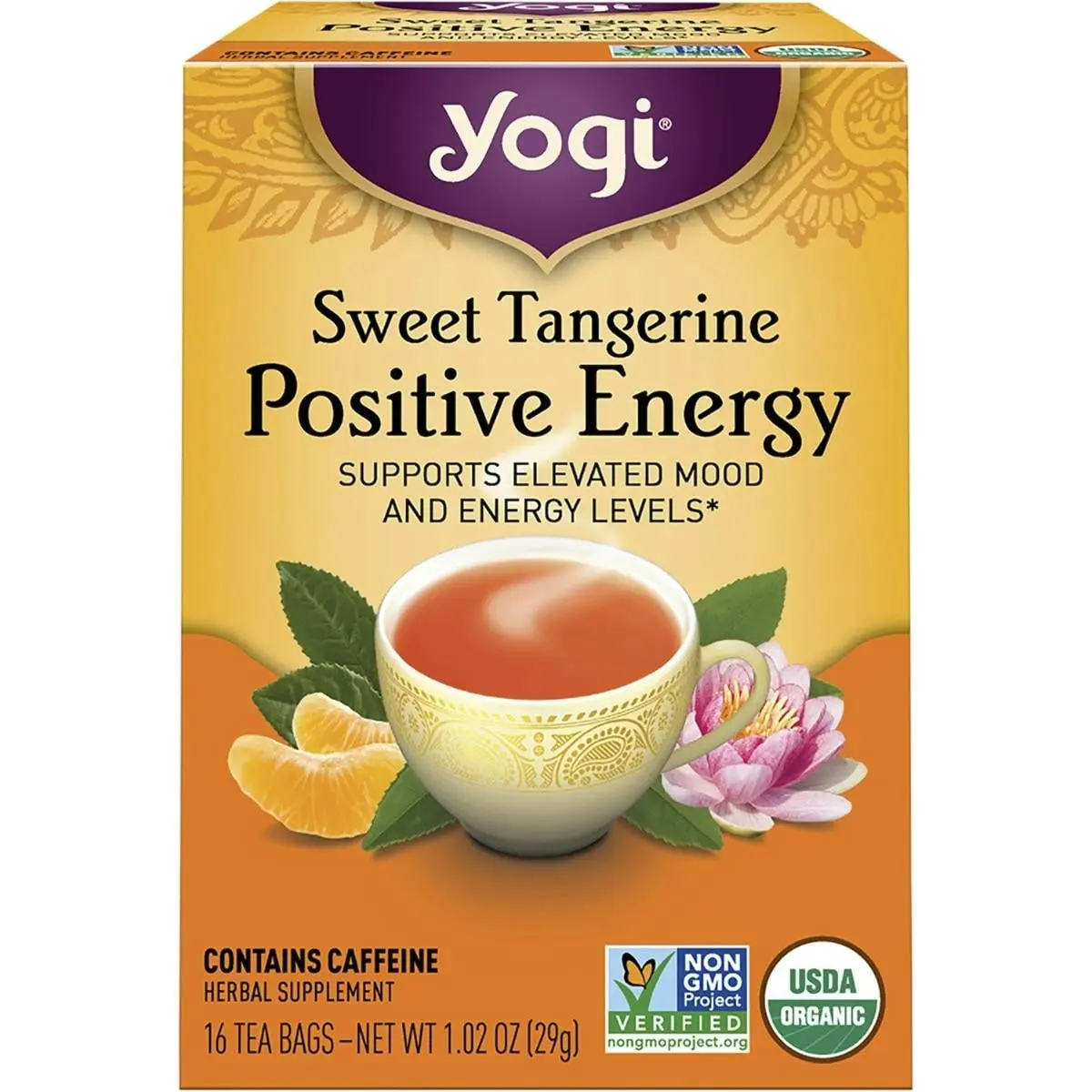 Yogi Tea Herbal Tea Bags Sweet Tangerine Positive Energy 16