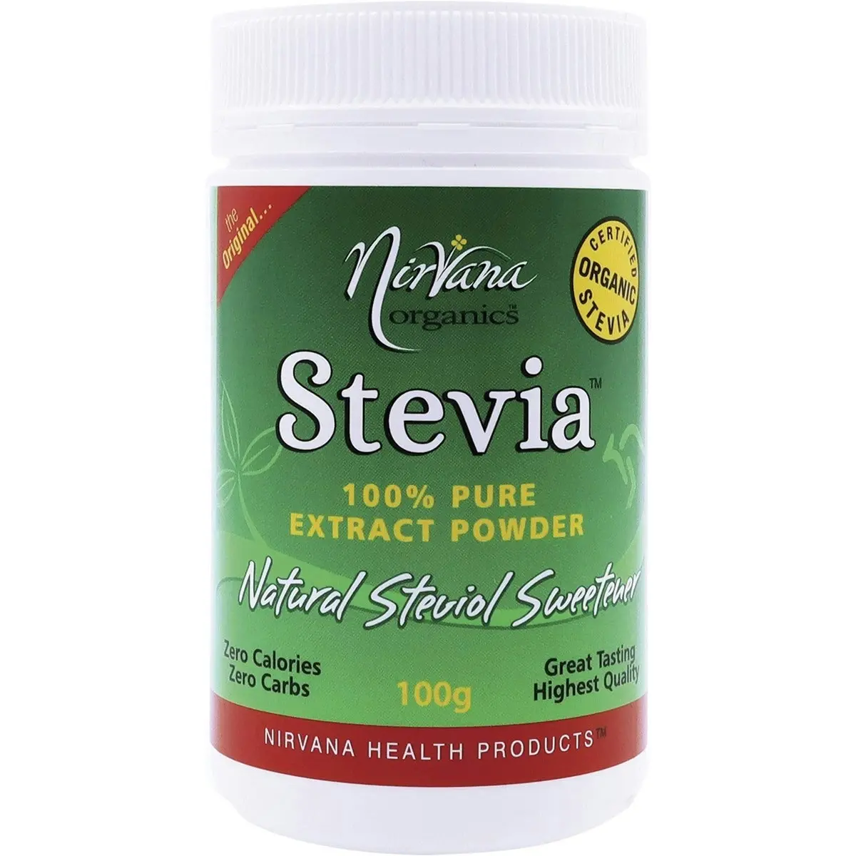 Nirvana Stevia 100% Pure Extract Powder 100g