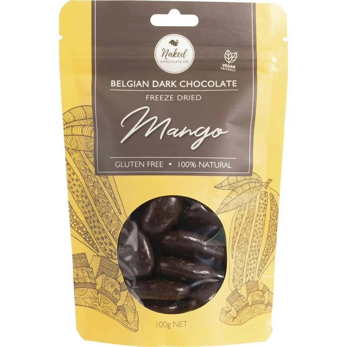 Naked Chocolate CO Freeze Dried Mango Dark Chocolate 100g