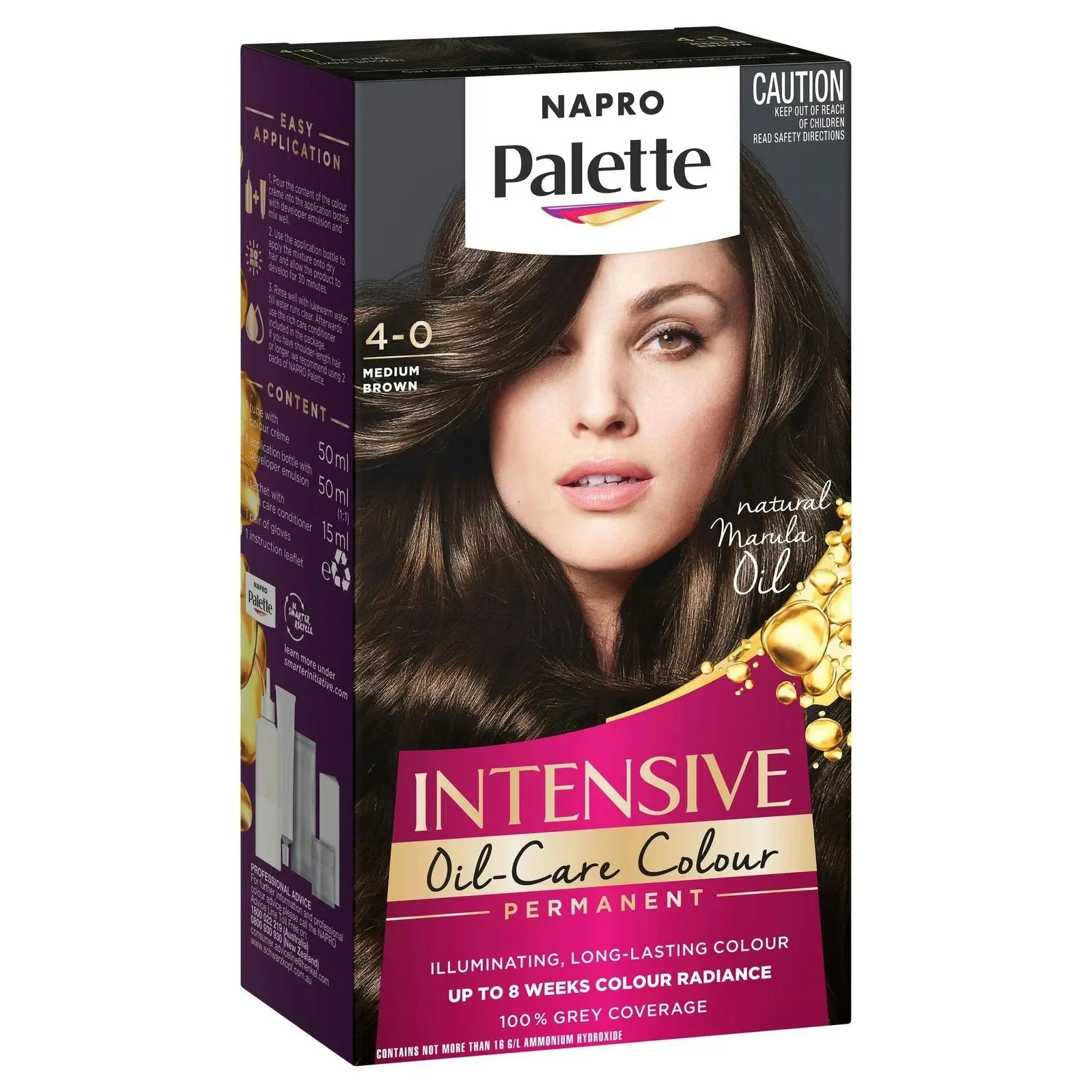 Napro Palette Permanent Hair Colour 4-0 Medium Brown