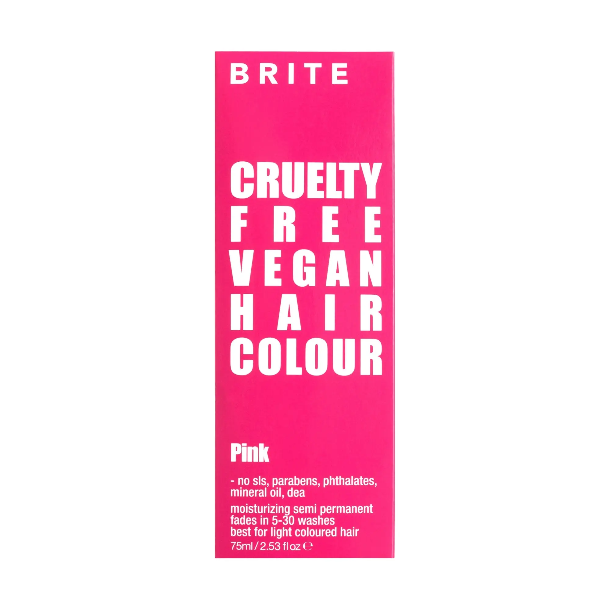 Brite Organix Semi Permanent Hair Colour Pink 75ml