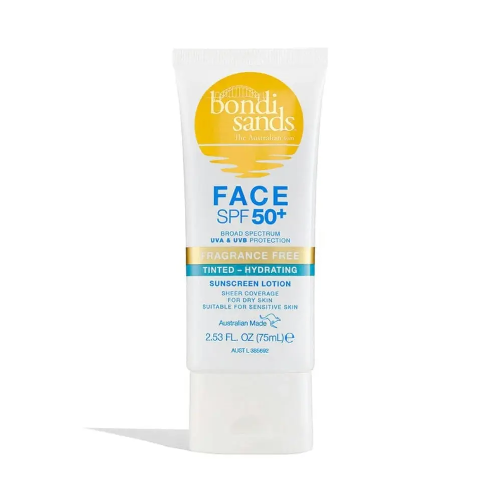 Bondi Sands SPF 50+ Fragrance Free Hydrating Tinted Face Lotion 75ml