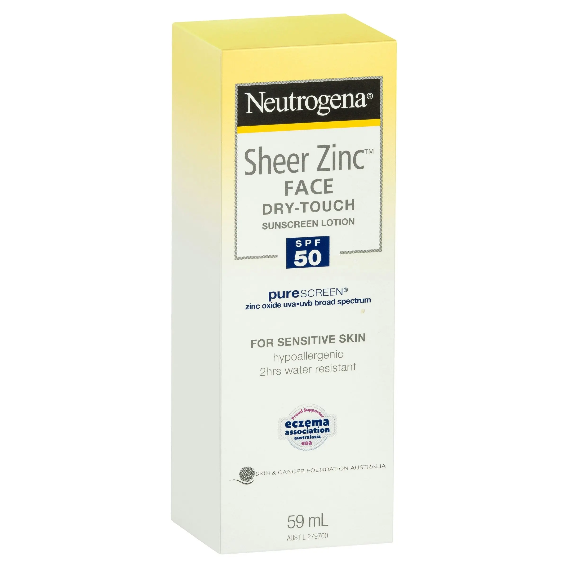 Neutrogena Sheer Zinc Face Dry-Touch Sunscreen Lotion SPF50 59mL