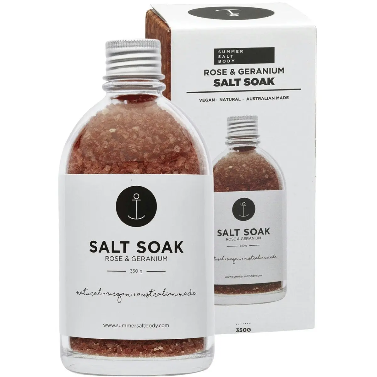 SUMMER SALT BODY Salt Soak Rose & Geranium 350g