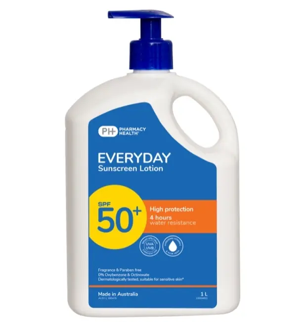 Pharmacy Health Sunscreen  Everyday Lotion Spf50+ 1 Litre Bottle