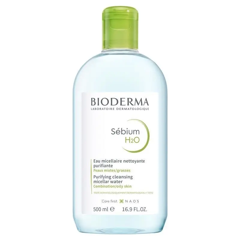 Bioderma Sebium H2O Purifying Micellar Water Cleanser for Oily Skin 500ml