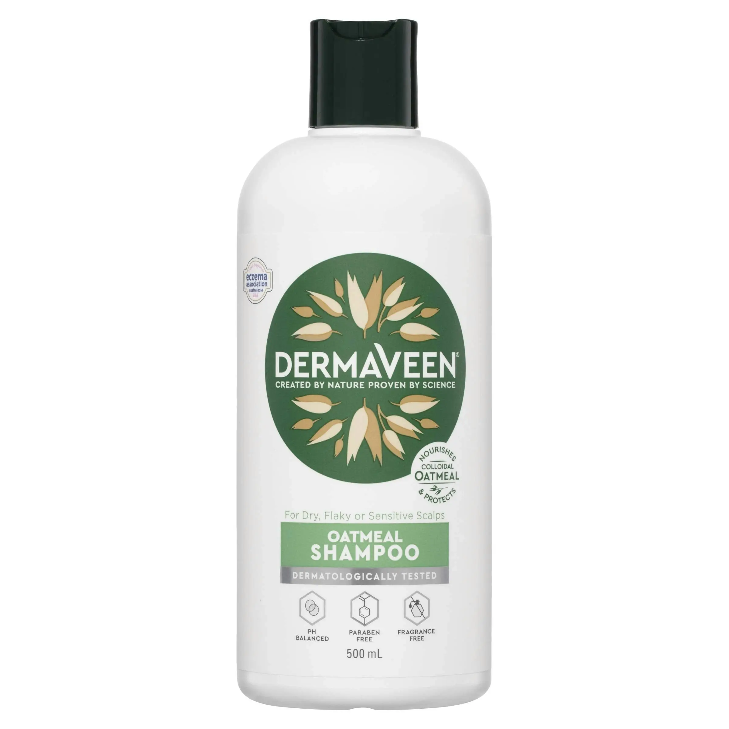 DermaVeen Oatmeal Shampoo for Dry, Flaky or Sensitive Scalps 500ml