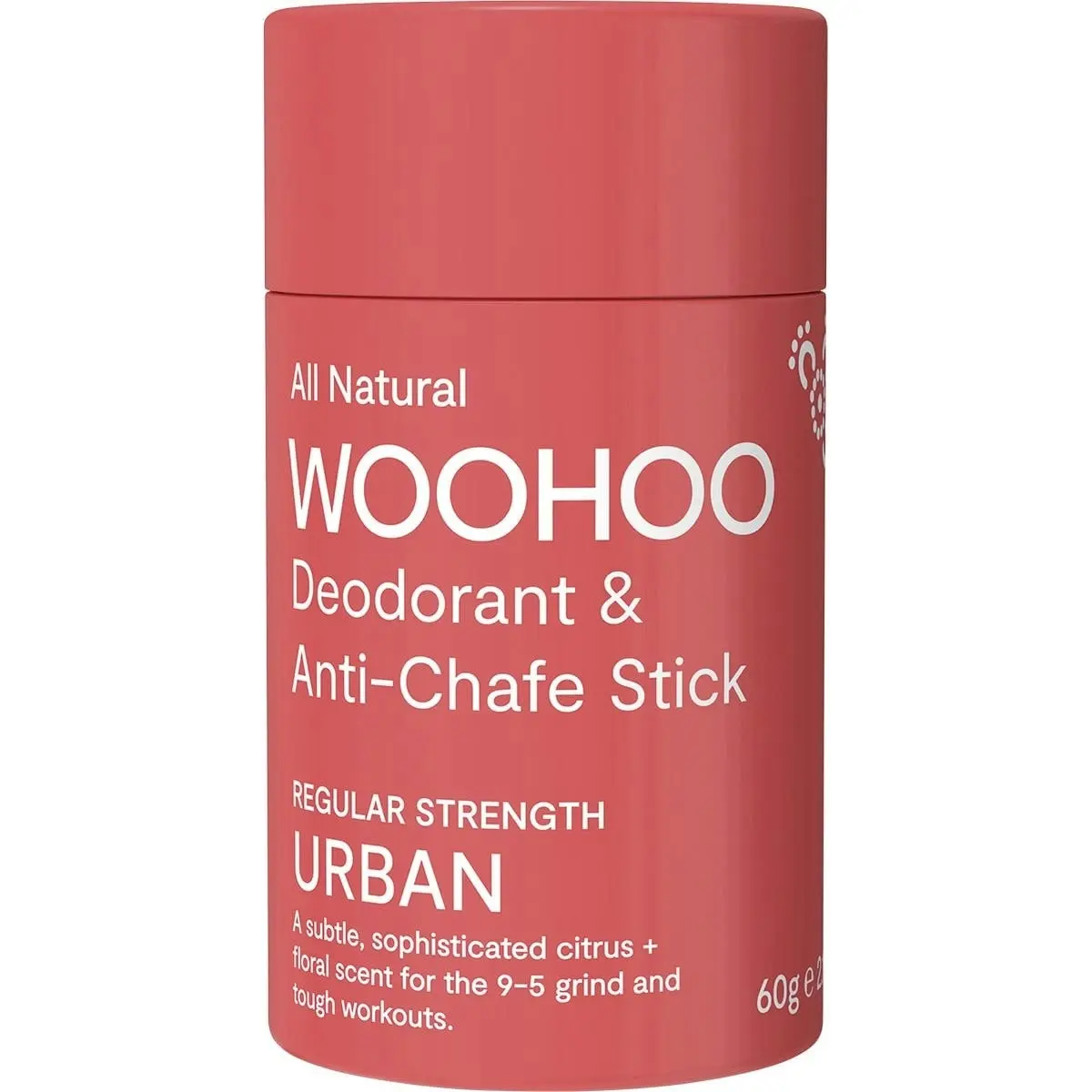 Woohoo Body Deodorant & Anti-Chafe Stick Urban - Regular Strength 60g