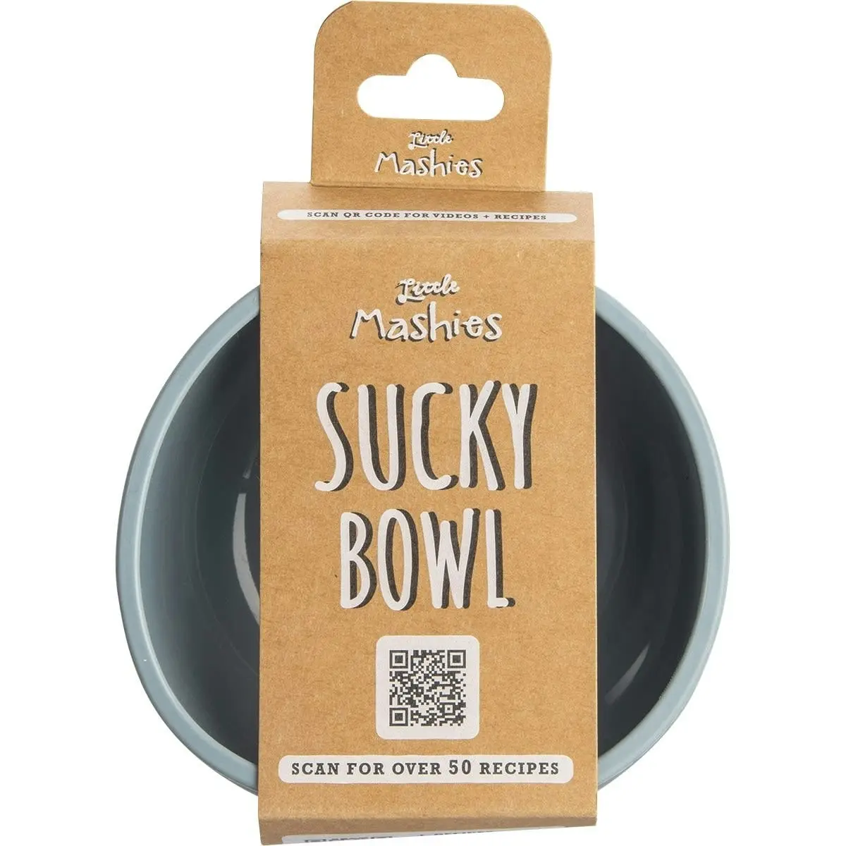 Little Mashies Silicone Sucky Bowl Dusty Blue 1