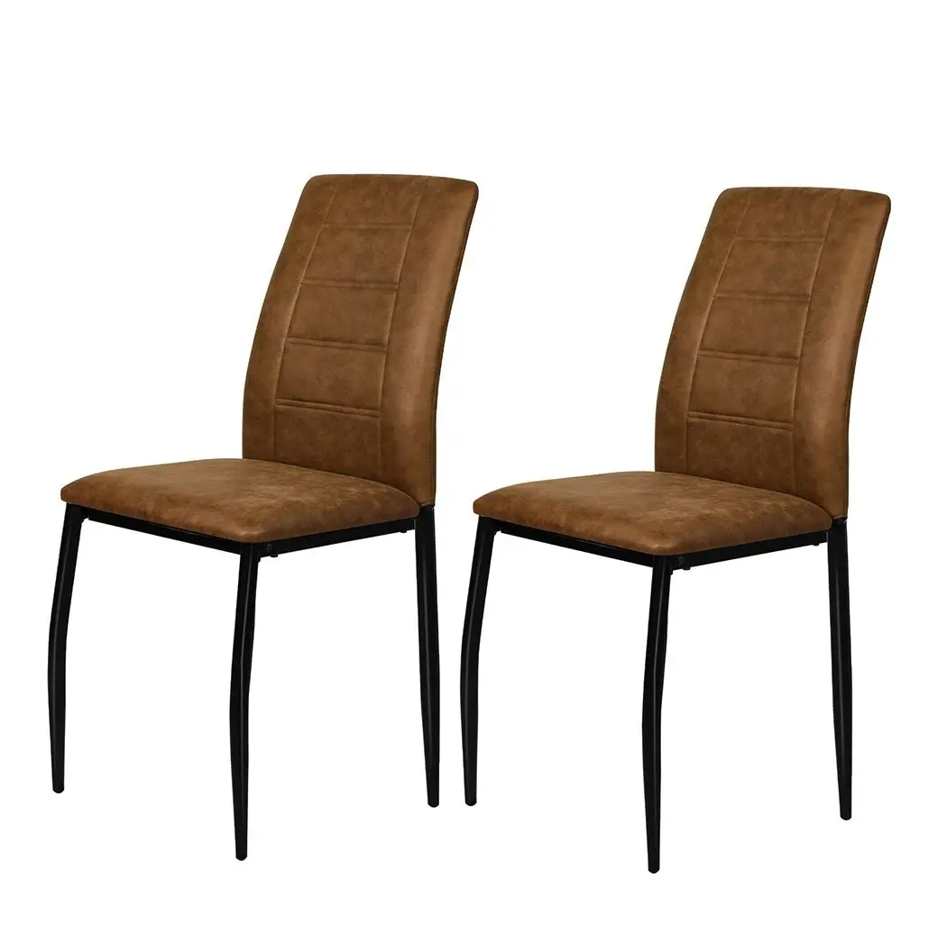 Levede 2x Dining Chairs Leathaire Kitchen Table Accent Chair Lounge Room Seat