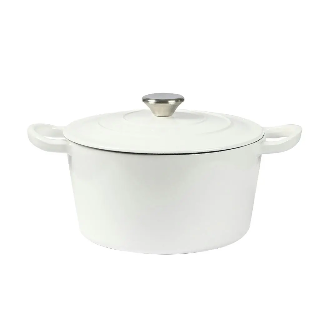 Toque Enamel Dutch Oven 4L Cast Iron Pan Casserole Pot Slow Cook Cooker with Lid