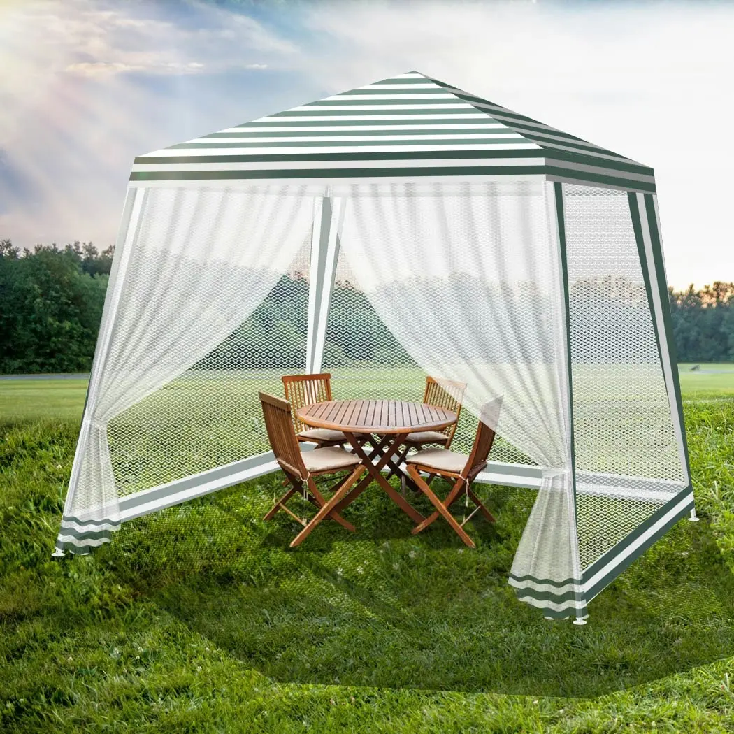 Mountview Gazebo Marquee 3x3m Mesh Side Wall Outdoor Canopy Wedding Tent Gazebos