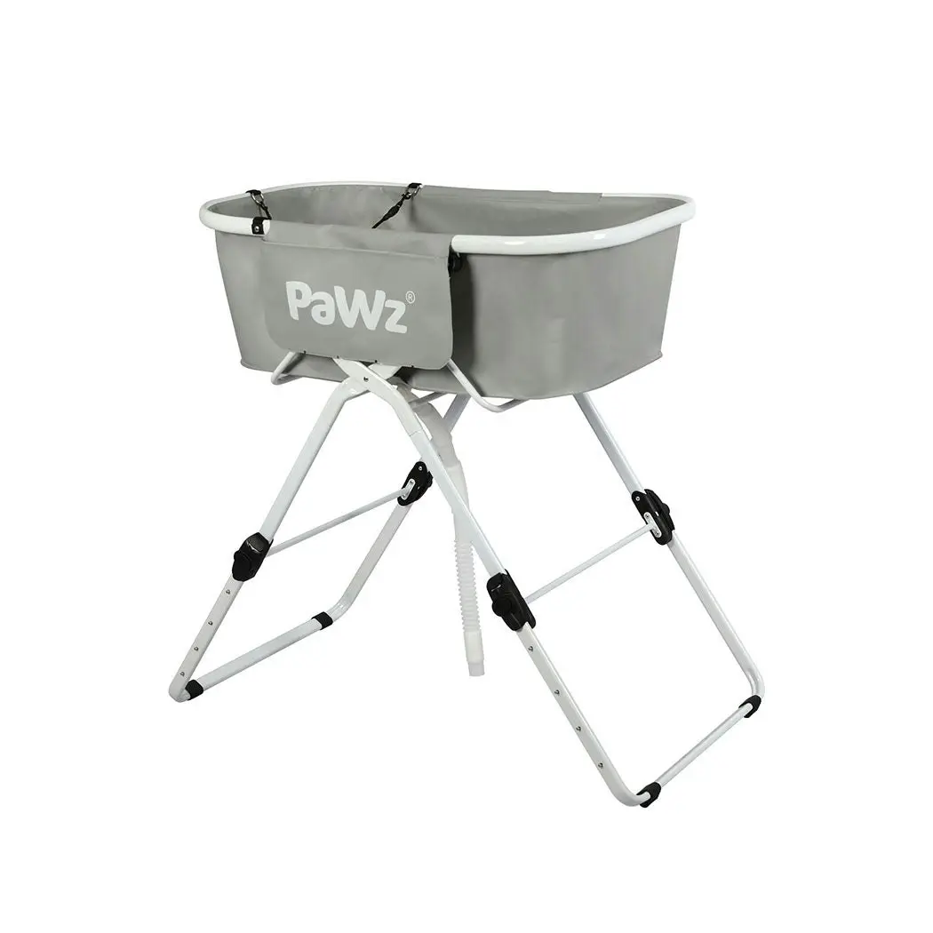 Pawz Pet Grooming Bath Tub Elevated Dog Shower Basin Foldable Adjustable Height