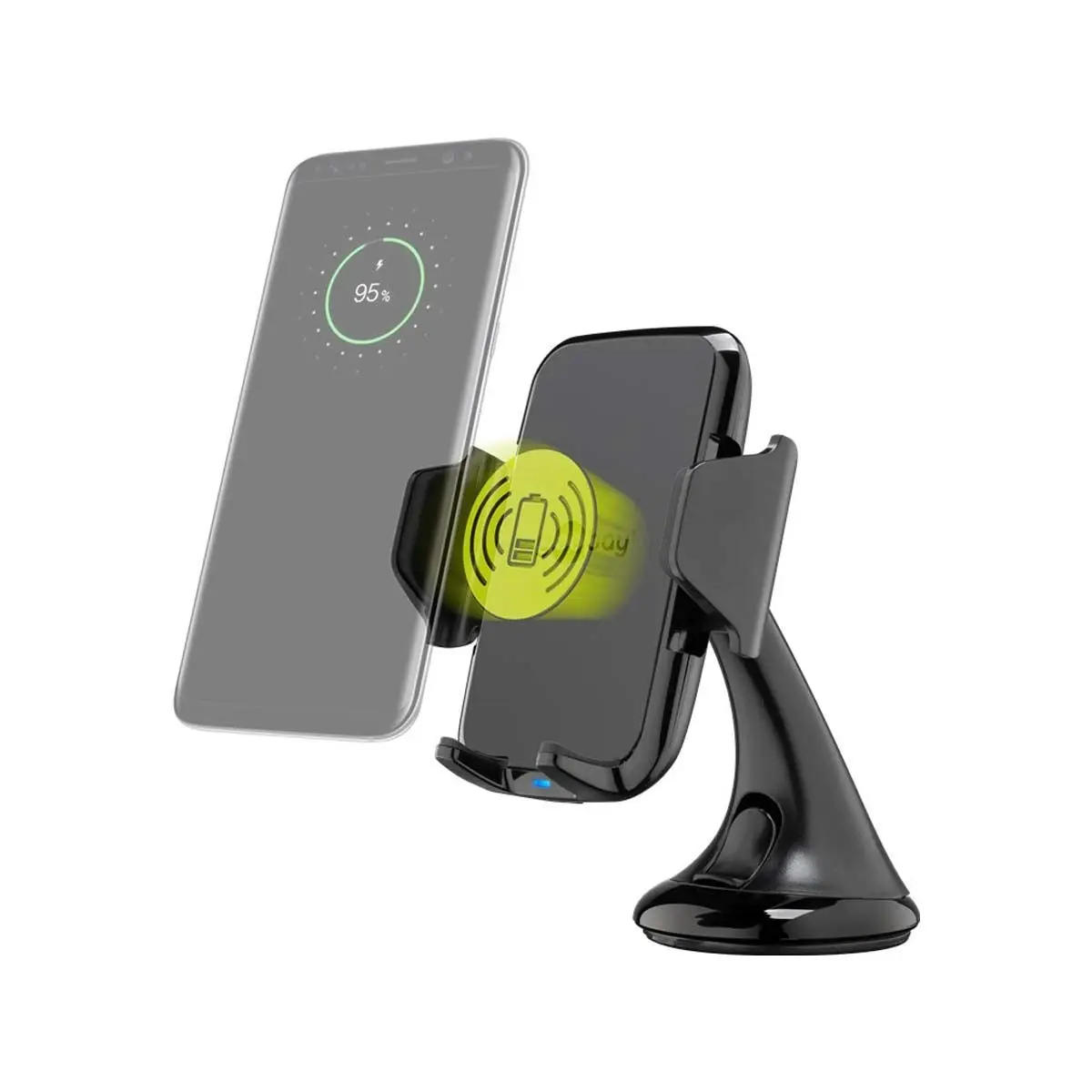 Goobay Wireless Fast Charging Window Mount - Black