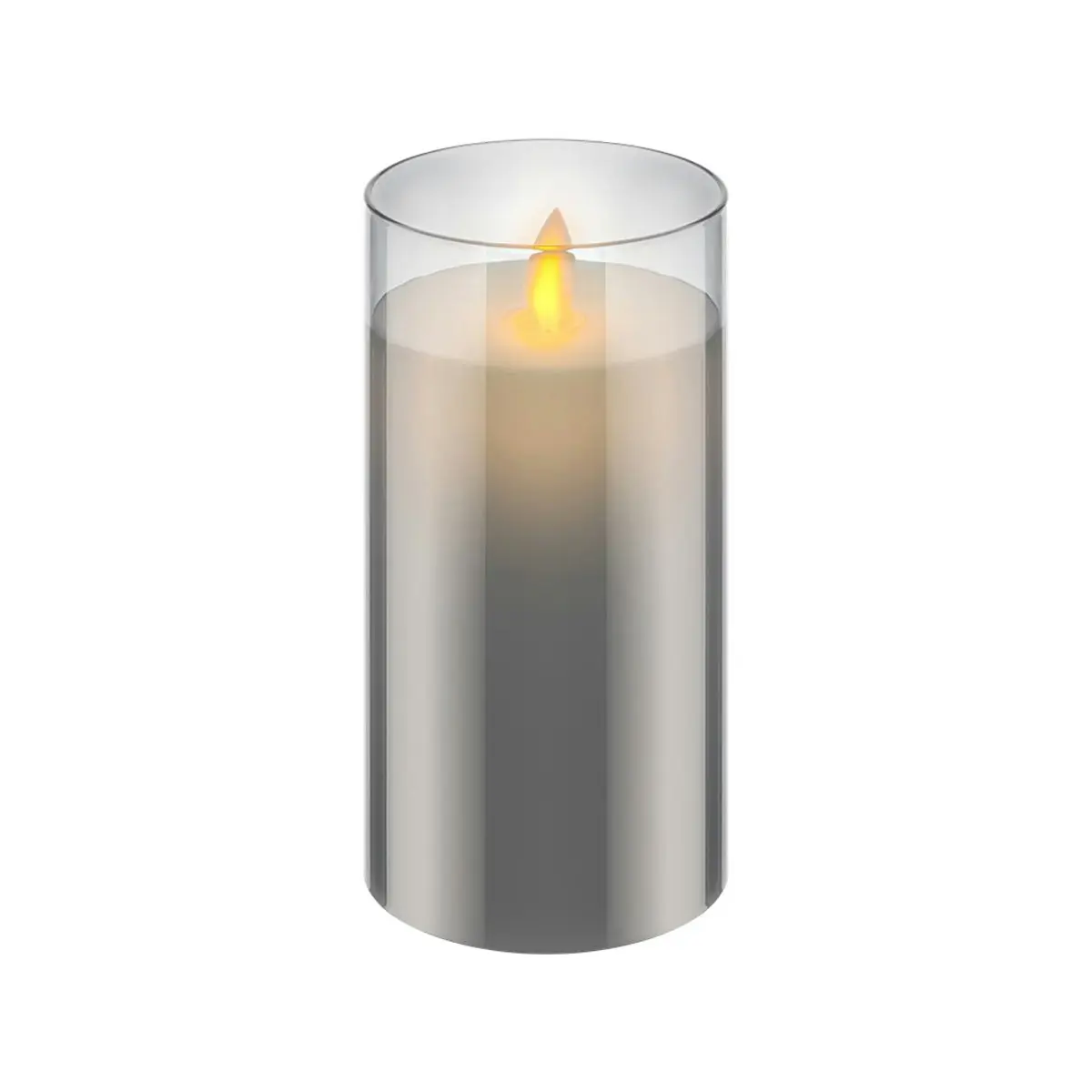 Goobay LED Wax Candle in Glass - 7.5 x 15 cm