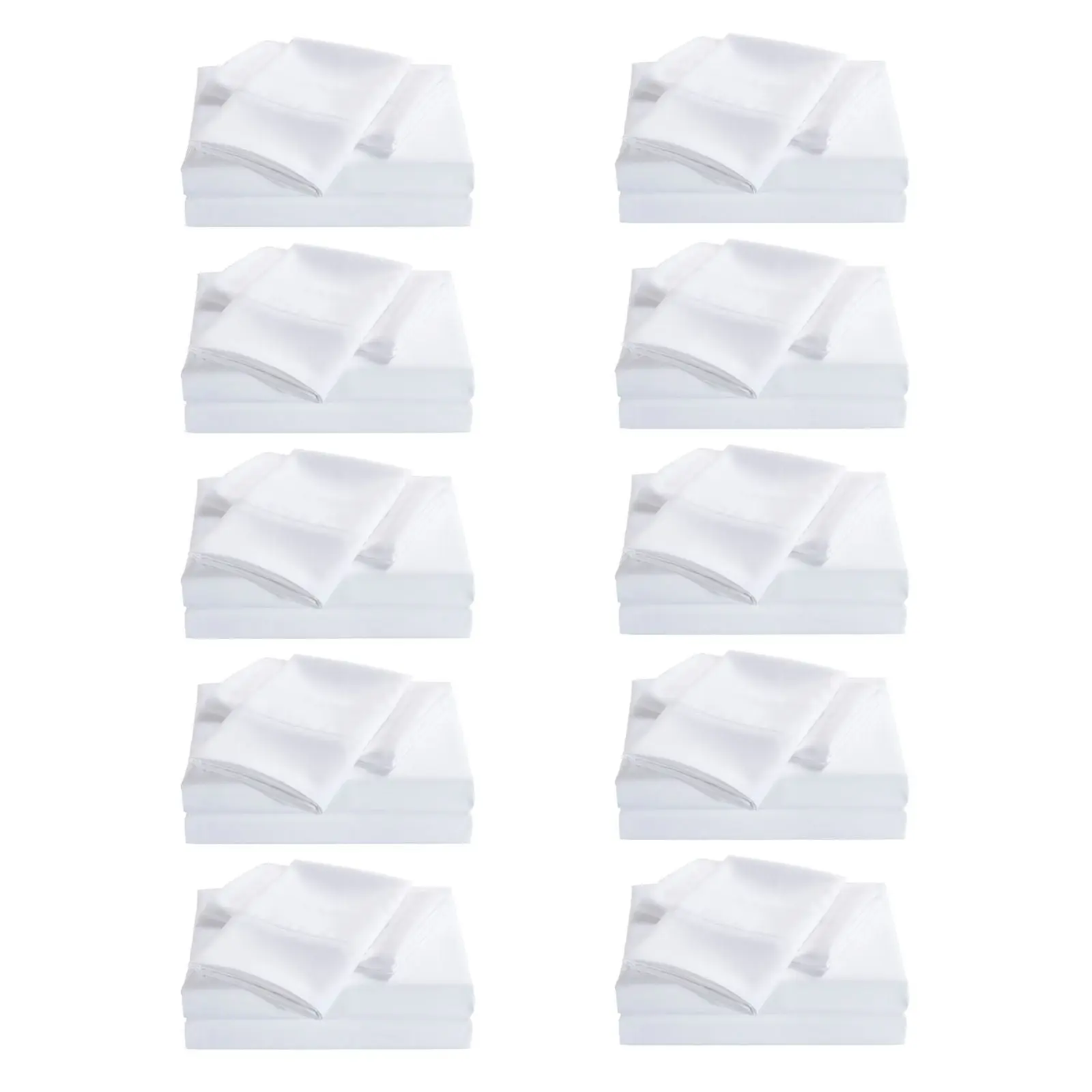 Royal Comfort 2000 Thread Count Original Bamboo Blend White Sheet Set 10 Pack