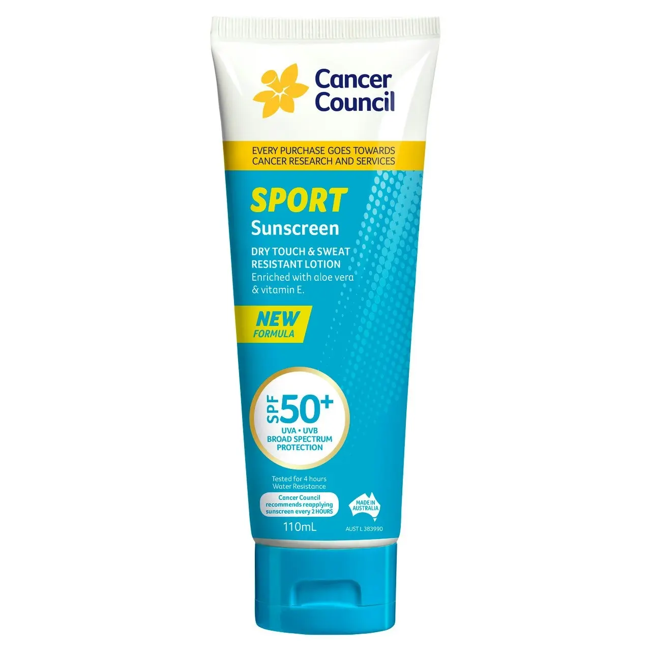 Cancer Council Sport Dry Touch & Sweat Resistant Lotion SPF50+ 110ml