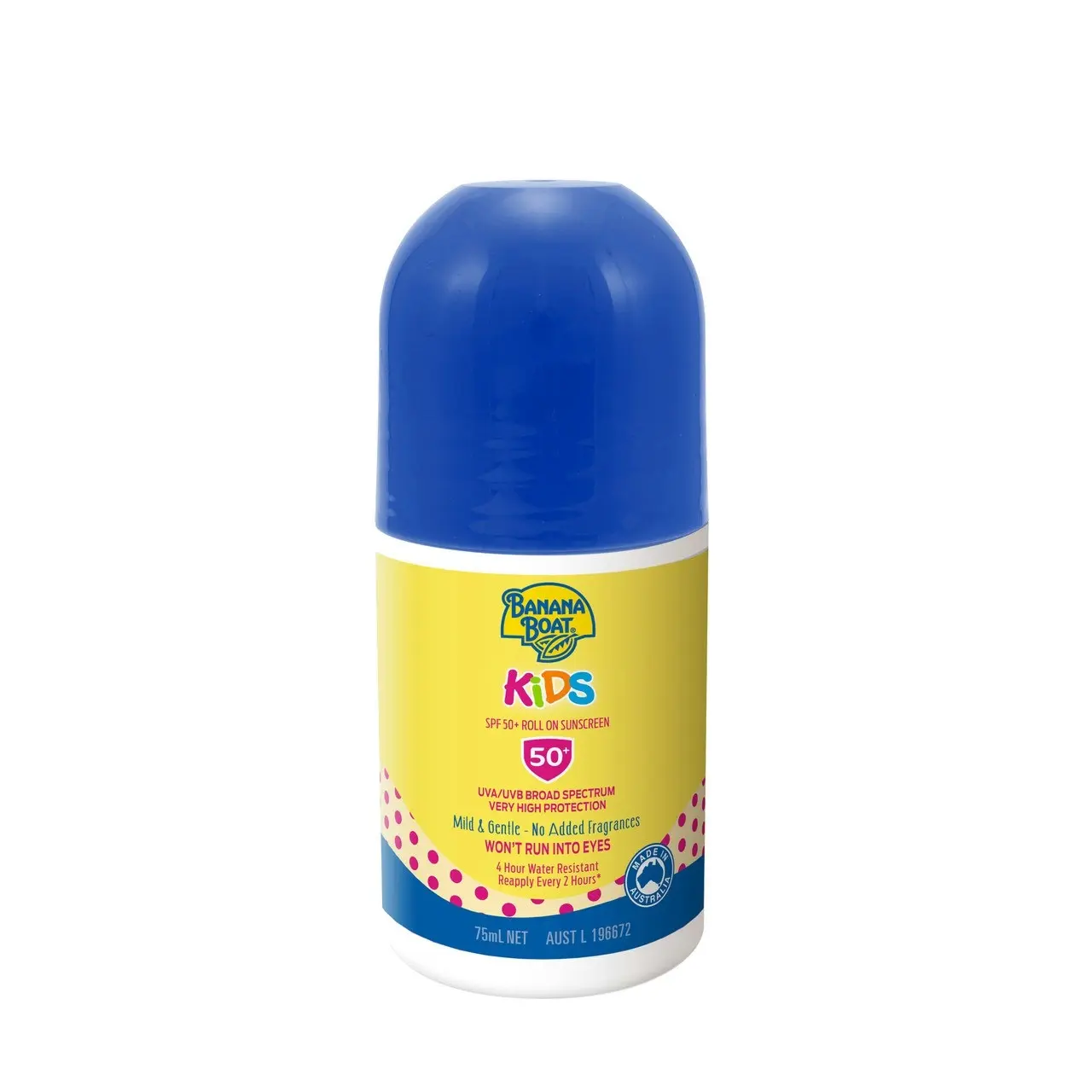 Banana Boat Kids Roll On Sunscreen SPF 50+ 75mL