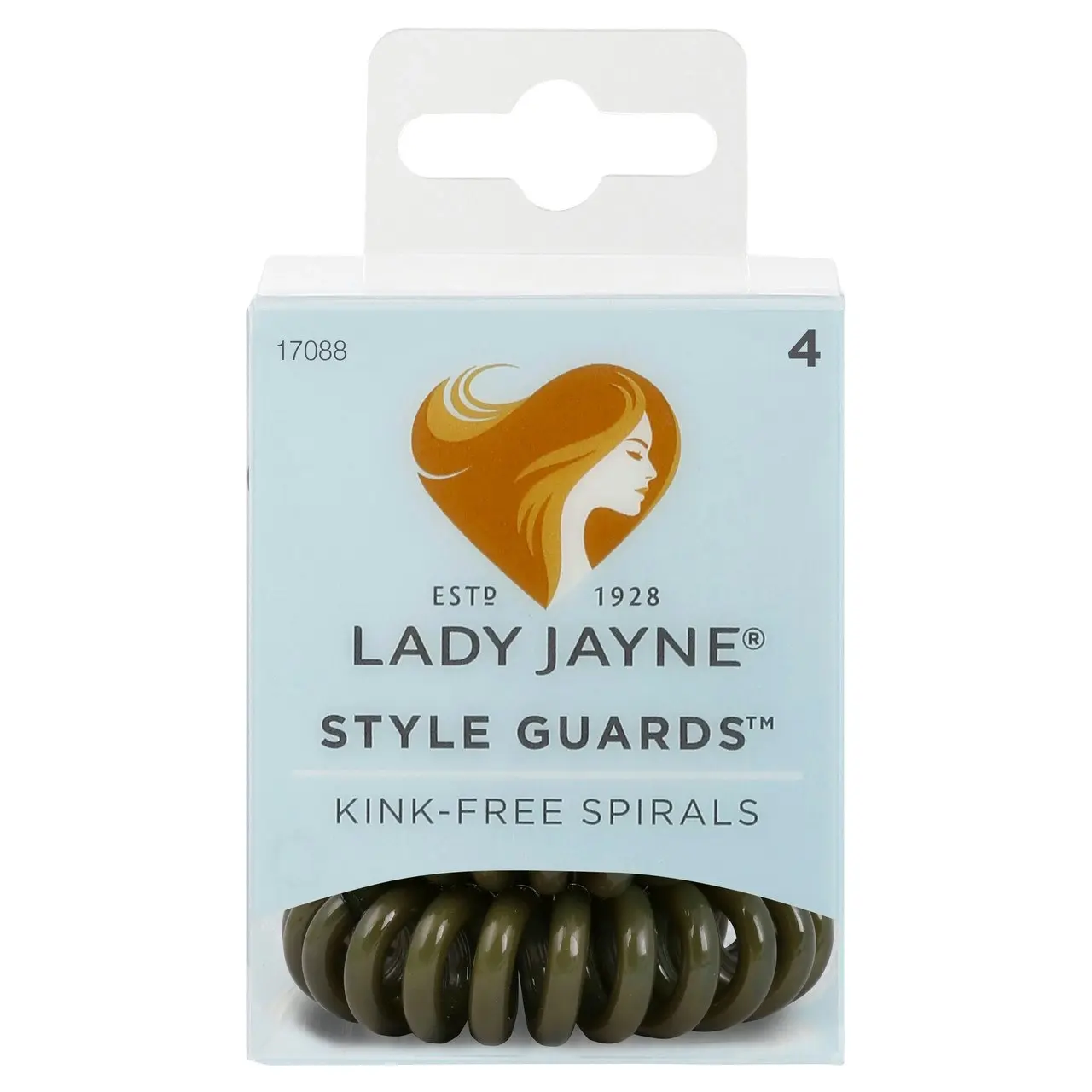 Lady Jayne Style Guards Green Spiral Elastics - 4 Pk