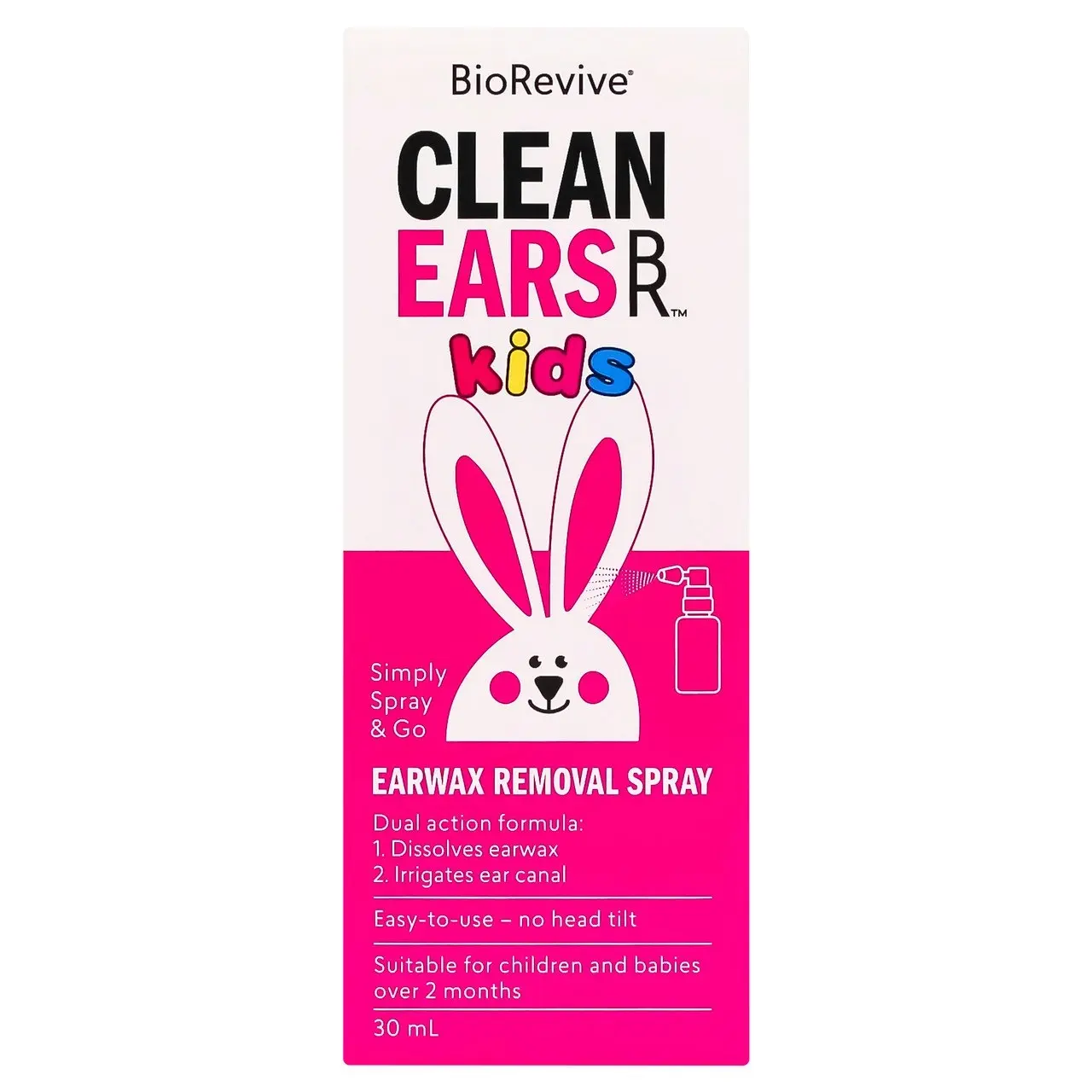 BioRevive CleanEars Kids - Earwax Removal Spray 30mL