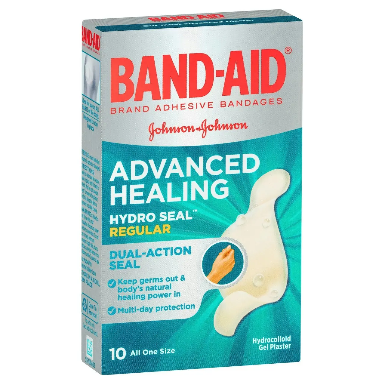 BAND-AID Advanced Healing Hydro Seal Regular Gel Plasters 10 Pack