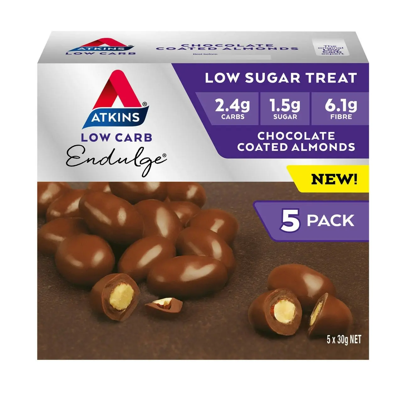 Atkins Endulge Choc Almond Bars 5 Pack