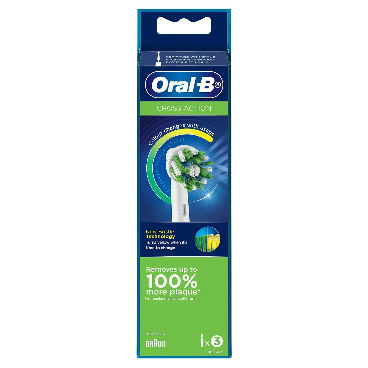 Oral-B Deep Clean Electric Toothbrush Refill, 3 Pack