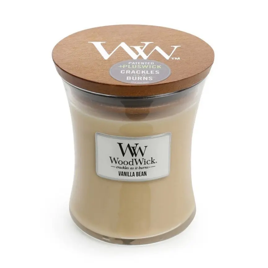 WoodWick Medium Vanilla Bean Scented Candle