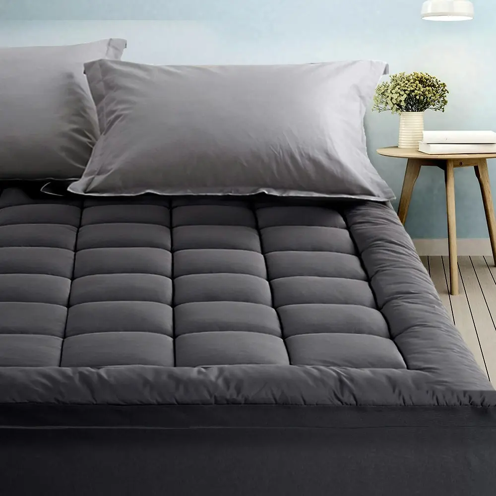 Giselle Bedding Mattress Topper Pillowtop Bamboo Charcoal Single