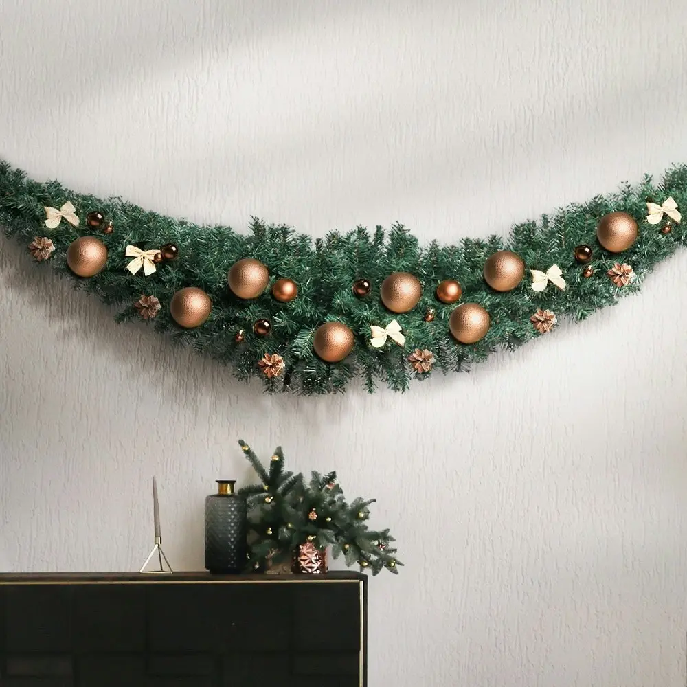 Jingle Jollys 1.8m Christmas Garland Xmas Decorations Green Wedding Party