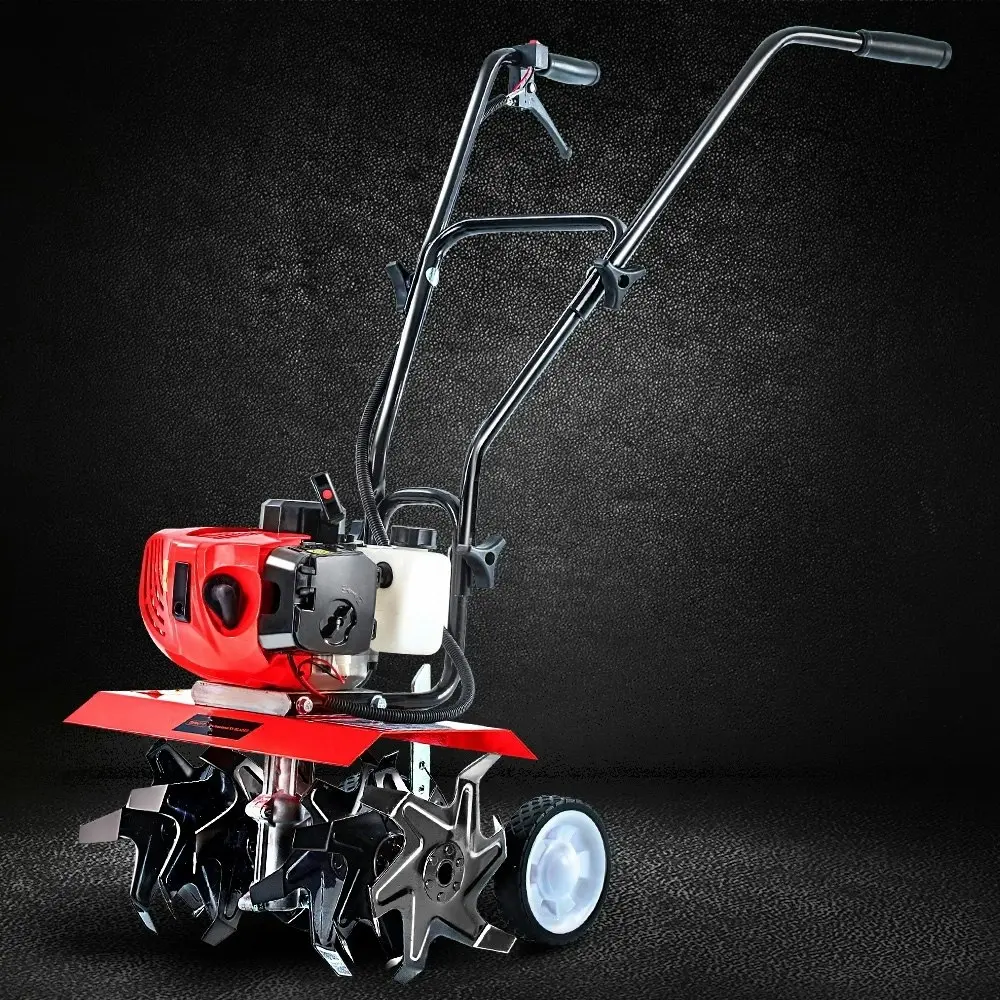 Giantz 88CC Tiller Rototiller Garden Cultivator 6 Blades Soil Power Rotary Hoe