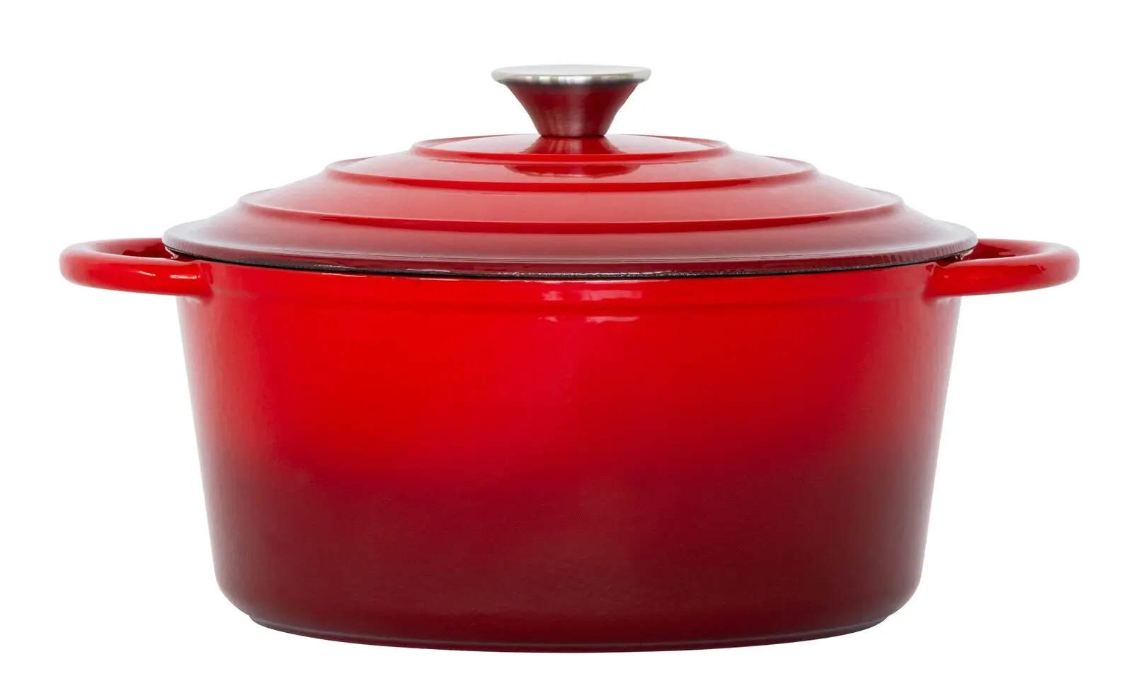 26cm Enamelled Cast Iron French Oven Casserole (4.7L) - Red