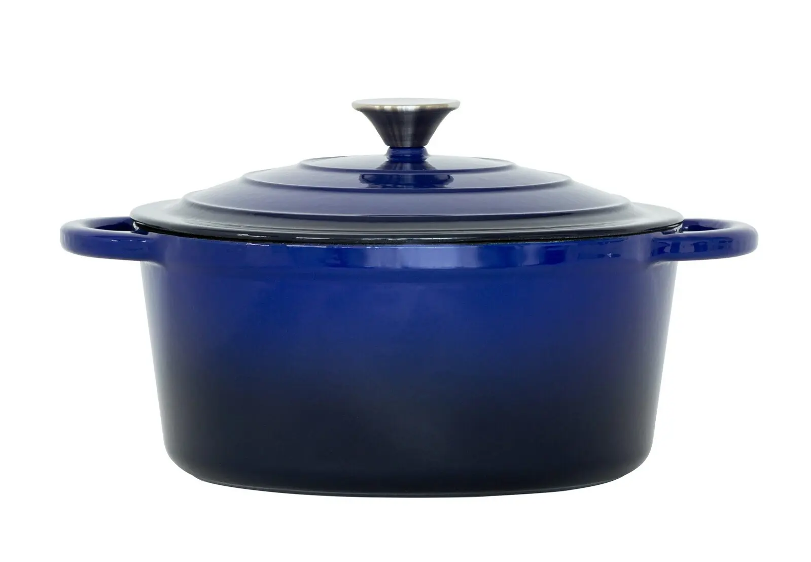 26cm Enamelled Cast Iron French Oven Casserole (4.7L) - Blue